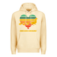 Pina Colada mama duck mother of 3 duckling funny mom mommy animal lover t shirt Premium Hoodie - linhVisuals