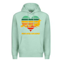 Seafoam mama duck mother of 3 duckling funny mom mommy animal lover t shirt Premium Hoodie - linhVisuals