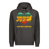 Smoke mama duck mother of 3 duckling funny mom mommy animal lover t shirt Premium Hoodie - linhVisuals
