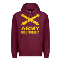 Burgundy army field artillery branch us usa t shirt Premium Hoodie - linhVisuals