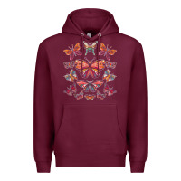 Burgundy butterfly breeds butterfly t shirt Premium Hoodie - linhVisuals