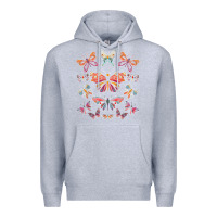 Heather Grey butterfly breeds butterfly t shirt Premium Hoodie - linhVisuals