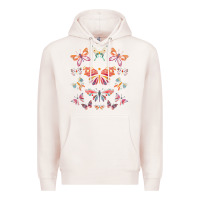 Pale Pink butterfly breeds butterfly t shirt Premium Hoodie - linhVisuals
