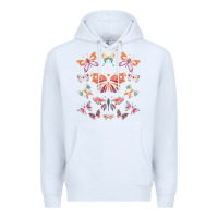 White butterfly breeds butterfly t shirt Premium Hoodie - linhVisuals