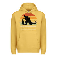 Antique Gold mens grandpazilla grandpa of monsters retro halloween christmas t shir Premium Hoodie - linhVisuals