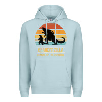 Blue Mist mens grandpazilla grandpa of monsters retro halloween christmas t shir Premium Hoodie - linhVisuals