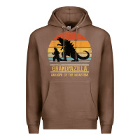 Chestnut mens grandpazilla grandpa of monsters retro halloween christmas t shir Premium Hoodie - linhVisuals