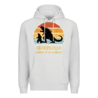 Dove Grey mens grandpazilla grandpa of monsters retro halloween christmas t shir Premium Hoodie - linhVisuals