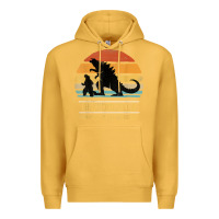 Mustard mens grandpazilla grandpa of monsters retro halloween christmas t shir Premium Hoodie - linhVisuals