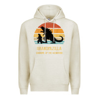 Oatmeal Heather mens grandpazilla grandpa of monsters retro halloween christmas t shir Premium Hoodie - linhVisuals