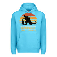 Ocean Blue mens grandpazilla grandpa of monsters retro halloween christmas t shir Premium Hoodie - linhVisuals