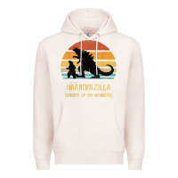 Pale Pink mens grandpazilla grandpa of monsters retro halloween christmas t shir Premium Hoodie - linhVisuals