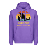 Purple mens grandpazilla grandpa of monsters retro halloween christmas t shir Premium Hoodie - linhVisuals