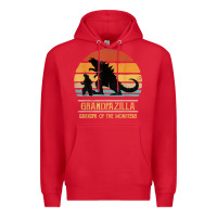 Red mens grandpazilla grandpa of monsters retro halloween christmas t shir Premium Hoodie - linhVisuals