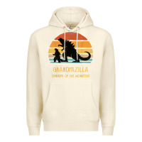 Sandshell mens grandpazilla grandpa of monsters retro halloween christmas t shir Premium Hoodie - linhVisuals