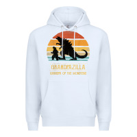White mens grandpazilla grandpa of monsters retro halloween christmas t shir Premium Hoodie - linhVisuals