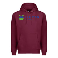 Burgundy lehman college Premium Hoodie - linhVisuals