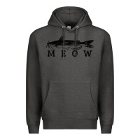 Charcoal Heather catfish meow funny catfishing fishing fisherman gift t shirt Premium Hoodie - linhVisuals