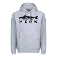 Heather Grey catfish meow funny catfishing fishing fisherman gift t shirt Premium Hoodie - linhVisuals