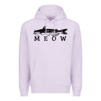 Lilac catfish meow funny catfishing fishing fisherman gift t shirt Premium Hoodie - linhVisuals