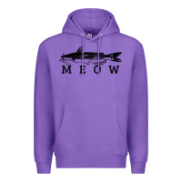 Purple catfish meow funny catfishing fishing fisherman gift t shirt Premium Hoodie - linhVisuals