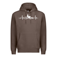 Coffee great recumbent bike heartbeat design cycling t shirt Premium Hoodie - linhVisuals