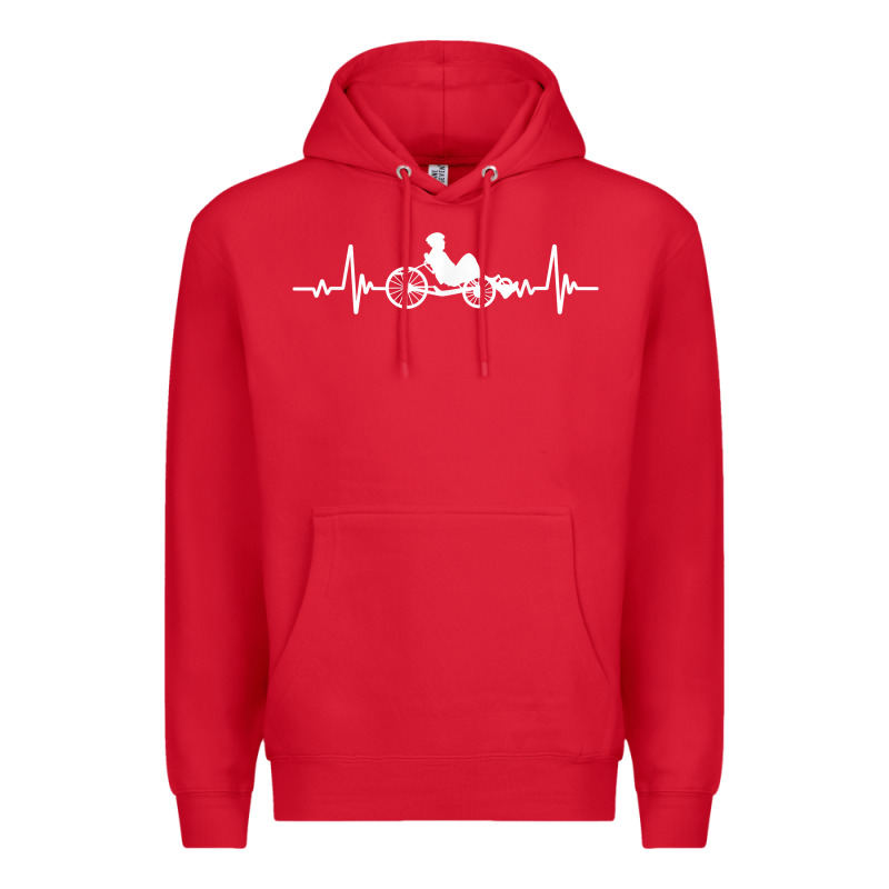 Great Recumbent Bike Heartbeat Design Cycling T Shirt Premium Hoodie by linhVisuals | Teevron