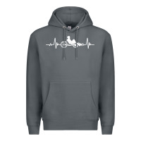 Rock great recumbent bike heartbeat design cycling t shirt Premium Hoodie - linhVisuals