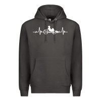 Smoke great recumbent bike heartbeat design cycling t shirt Premium Hoodie - linhVisuals