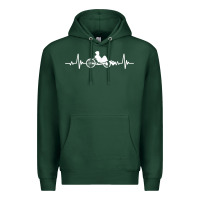 Sports Green great recumbent bike heartbeat design cycling t shirt Premium Hoodie - linhVisuals