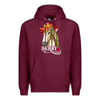 Burgundy derby day shirt 2022 horse derby party horse racing t shirt Premium Hoodie - linhVisuals