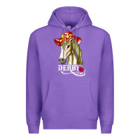 Purple derby day shirt 2022 horse derby party horse racing t shirt Premium Hoodie - linhVisuals