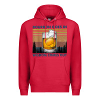 Cardinal bourbon goes in wisdom comes out vintage t shirt Premium Hoodie - linhVisuals