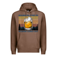 Chestnut bourbon goes in wisdom comes out vintage t shirt Premium Hoodie - linhVisuals