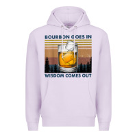 Lilac bourbon goes in wisdom comes out vintage t shirt Premium Hoodie - linhVisuals