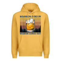Mustard bourbon goes in wisdom comes out vintage t shirt Premium Hoodie - linhVisuals
