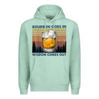 Seafoam bourbon goes in wisdom comes out vintage t shirt Premium Hoodie - linhVisuals