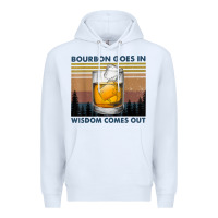 White bourbon goes in wisdom comes out vintage t shirt Premium Hoodie - linhVisuals