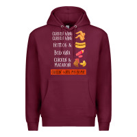 Burgundy chicken wing chicken wing hotdog and bologna shirt t shirt Premium Hoodie - linhVisuals