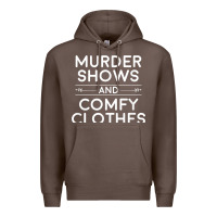 Coffee crime shows shirt, murder shows and comfy clothes t shirt Premium Hoodie - linhVisuals