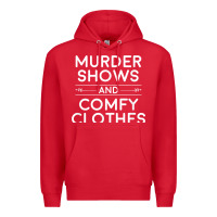 Red crime shows shirt, murder shows and comfy clothes t shirt Premium Hoodie - linhVisuals