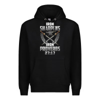 Black iron sharpens iron quote proverbs 2717 christian cool gift t shirt Premium Hoodie - linhVisuals
