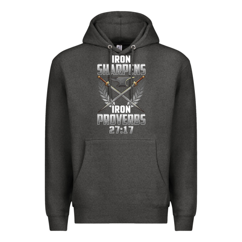 Iron Sharpens Iron Quote Proverbs 2717 Christian Cool Gift T Shirt Premium Hoodie by linhVisuals | Teevron