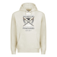Oatmeal Heather iron sharpens iron quote proverbs 2717 christian cool gift t shirt Premium Hoodie - linhVisuals