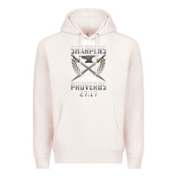 Pale Pink iron sharpens iron quote proverbs 2717 christian cool gift t shirt Premium Hoodie - linhVisuals