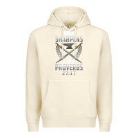 Sandshell iron sharpens iron quote proverbs 2717 christian cool gift t shirt Premium Hoodie - linhVisuals