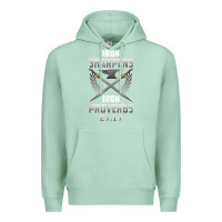 Seafoam iron sharpens iron quote proverbs 2717 christian cool gift t shirt Premium Hoodie - linhVisuals