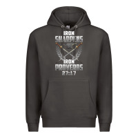 Smoke iron sharpens iron quote proverbs 2717 christian cool gift t shirt Premium Hoodie - linhVisuals