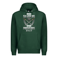 Sports Green iron sharpens iron quote proverbs 2717 christian cool gift t shirt Premium Hoodie - linhVisuals