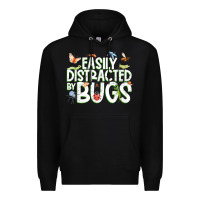 Black funny bug tshirt, insect lover shirt, bug collector t shirt Premium Hoodie - linhVisuals